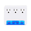 CyberPower 3 AC Outlet Wall TAP 125V 4 USB 3.4A Ports Glow 1-YR Warr - P3WUH