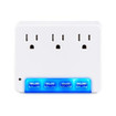 CyberPower 3 AC Outlet Wall TAP 125 4 USB 3.4A Ports Night Light 1-YR - P3WUN