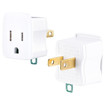 CyberPower 3-PRONG to 2-PRONG Plug Adapter 2-PACK Polarized Grounding Converter 3-PRONG P - GT1W2PK