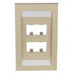 Panduit CFPE4EIY 4-Port Single Gang Faceplate