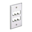 Panduit CFP6SY 6-Port Stainless Steel Faceplate
