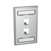 Panduit CFPL2SY 2-Port Stainless Steel Faceplate