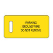 Panduit 100PK Ground TAG Ground Wire BLK YLW
