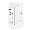 Cyberpower CSP6WSUC Surge 5-15P Input Wall TAP White 6 - NEMA 5-15R; 1 Type - view 3