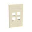 Panduit NK4FEIY NetKey Gang Flush Mount V LBL Electric Ivry