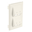 Panduit Faceplt V Communication 4POS WHT EA
