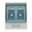 Panduit LC Sr/sr Duplex (aq) Non-keyed Adapter