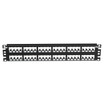 Panduit Mini-com Vertically Numbered 48-PORT 1 RU CAT 6 Coupler Patch Panel Black - CP48688HDVNBL