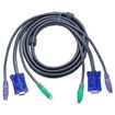ATEN Keyboard / Video / Mouse (kvm) Cable - 6 PIN PS/2 (m) HD-15 (m) - 6 PIN PS/2 (m - 2L5002P