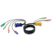 ATEN Keyboard / Video / Mouse / Audio Cable - DB-15 Mini-phone 3.5 MM (m) - 4 PIN US - 2L5305U