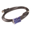 APC by Schneider Electric Keyboard / Video / Mouse (kvm) Cable - 15 PIN HD D-sub (HD-15); - AP5257
