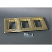 Middle Atlantic Recessed Brass Comm Cover - 828COMTC