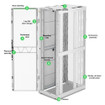 APC Netshelter SX Server Rack GEN 2 52U 2436H X 750W X 1200D MM with Sides W - AR3358W2