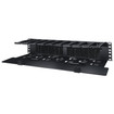 APC by Schneider Electric 2U Horizontal Cable Manager, 6 Fingers TOP, Bottom TIE Down
