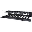 APC by Schneider Electric 2U Horizontal Cable Manager 6 Fingers TOP and Bottom - AR8606