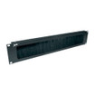 Middle Atlantic 2 Space Brush Grommet Panel Steel Black Powder Coat Finish - BR2
