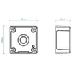 Vivotek AM-719 White Aluminum Outdoor Junction Box (view 3)