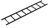 Middle Atlantic Cable Ladder Runway 12in. W X 6ft. L Steel Black Powder Coat Finish - CLB-6