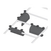 Middle Atlantic Adjustable Horizontal Splice Hardware Kit 1 pair Steel Black Zinc Coat finish