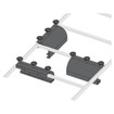 Middle Atlantic Cable Ladder End Drop with Spools 11in. W Steel Black Powder coat finish - CLH-ED11