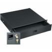 Middle Atlantic Drawer with Lock 2 Rack Units Steel Black Brushed and Anodized finish