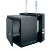 Middle Atlantic 8 Space (14in. ) Econo Sectional Wallrack with Solid Front Door Textured Black Powder Coat Finish