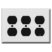 Middle Atlantic STL Duplex Recept Plate 3 - G3046BE