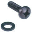 Middle Atlantic 100 Pieces Black 6MM Phillips Truss Head Rackscrews with Washers - HP-6MM