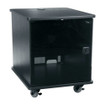Middle Atlantic MFR Series Mobile Furniture Rack 12 Space 27IN. D Melamine Plexi Door - MFR-1227GE