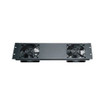 Middle Atlantic Quiet Fan Panel 100 CFM 3 space Includes 2 Fans and Grills Black Brushed and Anodized Finish