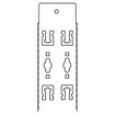 Vertiv Vertical Cable BAR 45U 4.4IN Wide EZ - VCBDW-45EZ