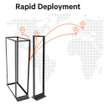 Vertiv VR Rack 45U 2-POST Rack - VR201