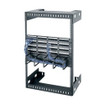 Middle Atlantic WM Series Wall Mount Rack 18in. Deep Black Powder Coat finish