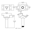 Pelco SRXV2-PDNT-1001 Pendant Cap Wall Wedge - Image 2