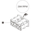 Lenovo 4H47B04172 SR630 V4 Cabled FAN for Cpu+mem DWC