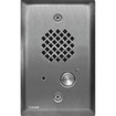 Satin White Entry Phone with Automatic Disconnect and Blue LED  Flush Mounts in Single Gang Box or Surface Mount with an Optional VE-3x5 with Enhanced Weather Protection (EWP)