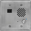 Stainless Steel Entry Phone with Color Video Camera  Auto Disconnect  Blue LED  Flush Mount in a Double Gang Box or Surface Mount with an Optional VE-5x5 with Enhanced Weather Protection (EWP)