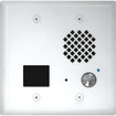 Satin White Entry Phone with Proximity Card Reader & Blue LED  Auto Disconnect  Flush Mount in a Double Gang Box or Surface Mount with an Optional VE-5x5 with Enhanced Weather Protection (EWP)