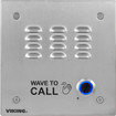 Touch Free VoIP Entry Phone  Vandal resistant 14 Gauge Louvered Stainless Steel  Flush Mount in a Standard Double Gang Box