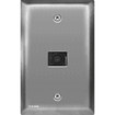 Brushed Stainless Steel Single Gang Compact Color Video Camera Kit  Flush Mount in a Single Gang Box or Surface Mount with an Optional VE-3x5