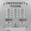 ADA Compliant Two Button Stainless Steel Emergency Phone with Dialer and Voice Announcer  Flush Mount with included Rough-In Box or Surface Mount with an Optional VE-5x5 with CE Mark