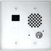 Satin White Entry Phone with Color Video Camera  Auto Disconnect  Blue LED  Flush Mount in a Double Gang Box or Surface Mount with a VE-5x5