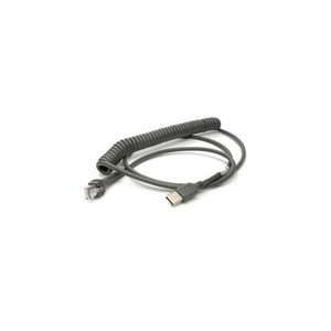 Datalogic CAB-441 USB Type A coiled cable with external power connector
