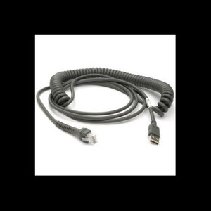 Zebra 9FT USB Cable/series A Connector Coiled/rohs Dark Gray - CBA-U12-C09ZAR