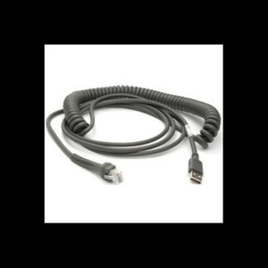 Zebra Cable Shielded USB: Series A Connector 9ft. 2.8m Coiled. - CBA-U32-C09ZAR