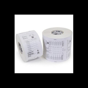 Zebra Label Polyester 3x3in ; TT Z-Ultimate 4100T Coated Acrylic Adhesive 0.75in - ZIPZUM10044030