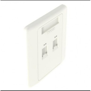 Panduit 1PK WHT FACE PLATE 2PORT SINGLE - CFPH2WH