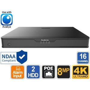 Speco Technologies 16 Channel Wall Mount NU NVR With Monitor 24TB TAA - N16WNUM24TB