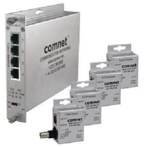 Comnet Light Series 300 Meter 10/100MBPS Ethernet over COAX Kit. Includes I Local and 4 - CLEK41EOC