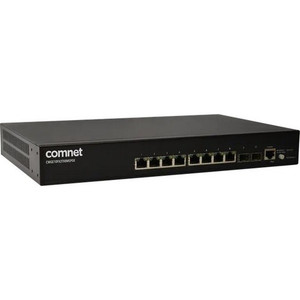 Comnet 10 Port Managed Hardened Ethernet Switch 2 1Gbps/2.5Gbps SFP 8 - CNGE10FX2TX8MPBT